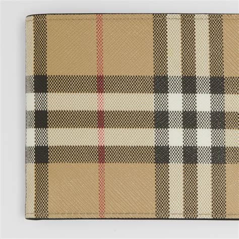 burberry vintage check leather bi-fold wallet|burberry wallet men's vintage.